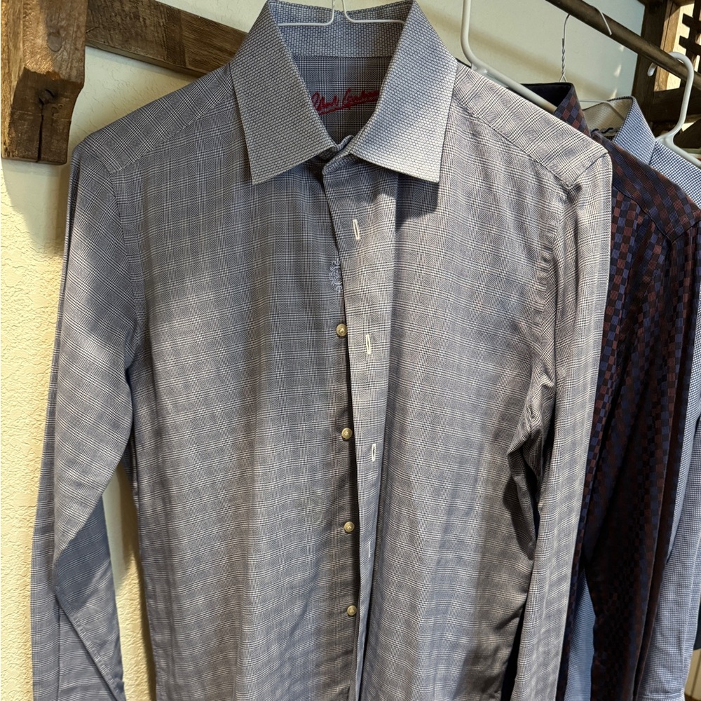 Robert Graham Blue Casual Button Down Shirt